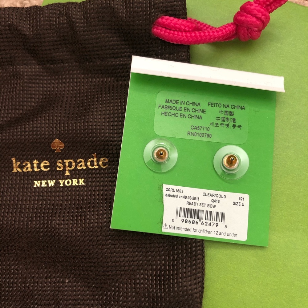 NWOT KS Bow Earrings - Picture 4 of 4